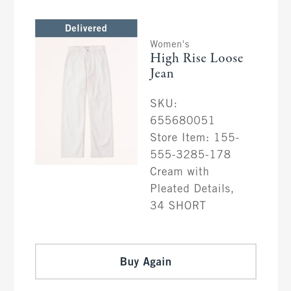 Abercrombie & Fitch, Pleated, High Rise,  The Loose Jeans